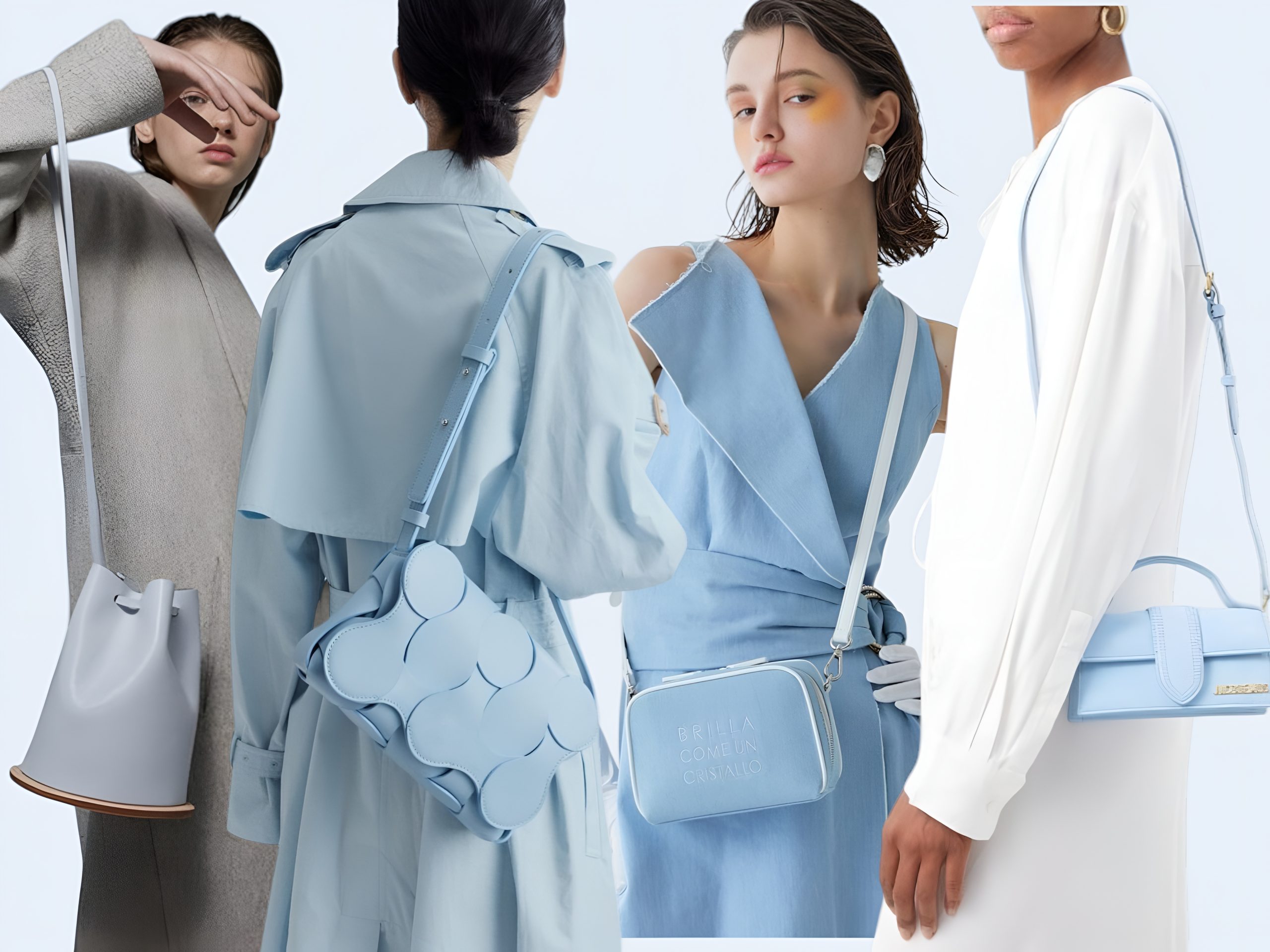 модные сумки на весну 2026, тренды весны 2026, ледяной голубой, пантон 2026