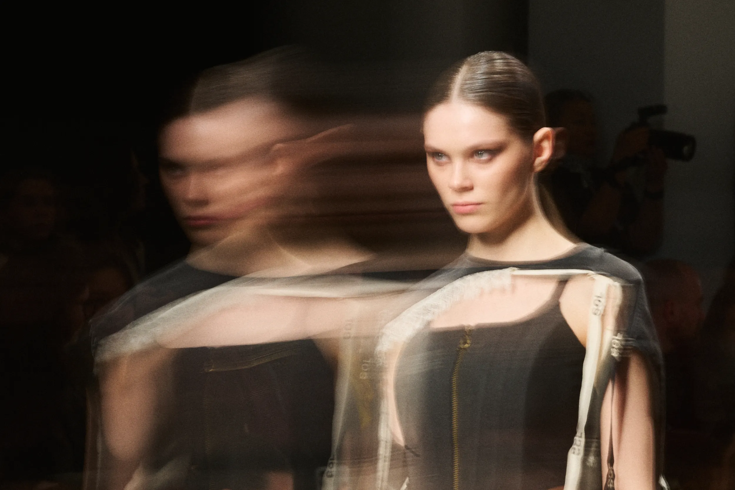 Лена Кулецкая, Светлана Степанковская, Лена Червова на показе бренда SOL Selivanova Olga