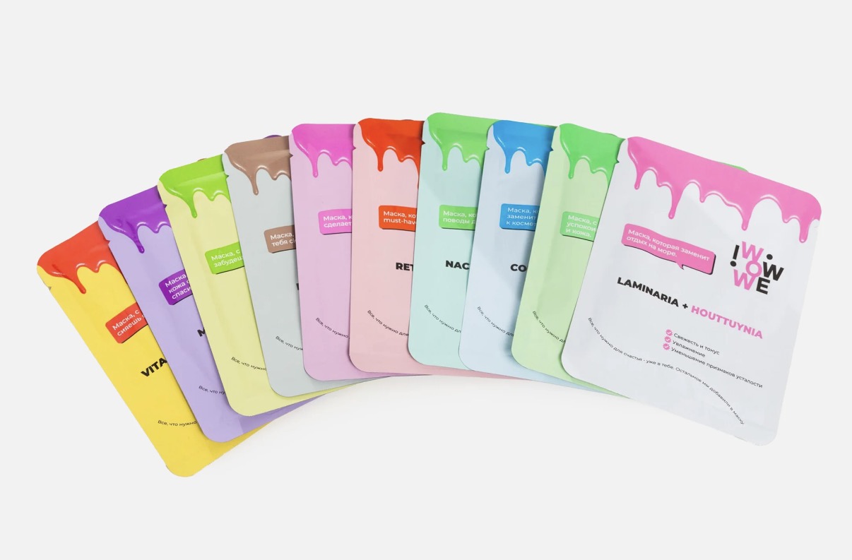 Бренд IWOWWE представил те самые дофаминовые маски из Тиктока