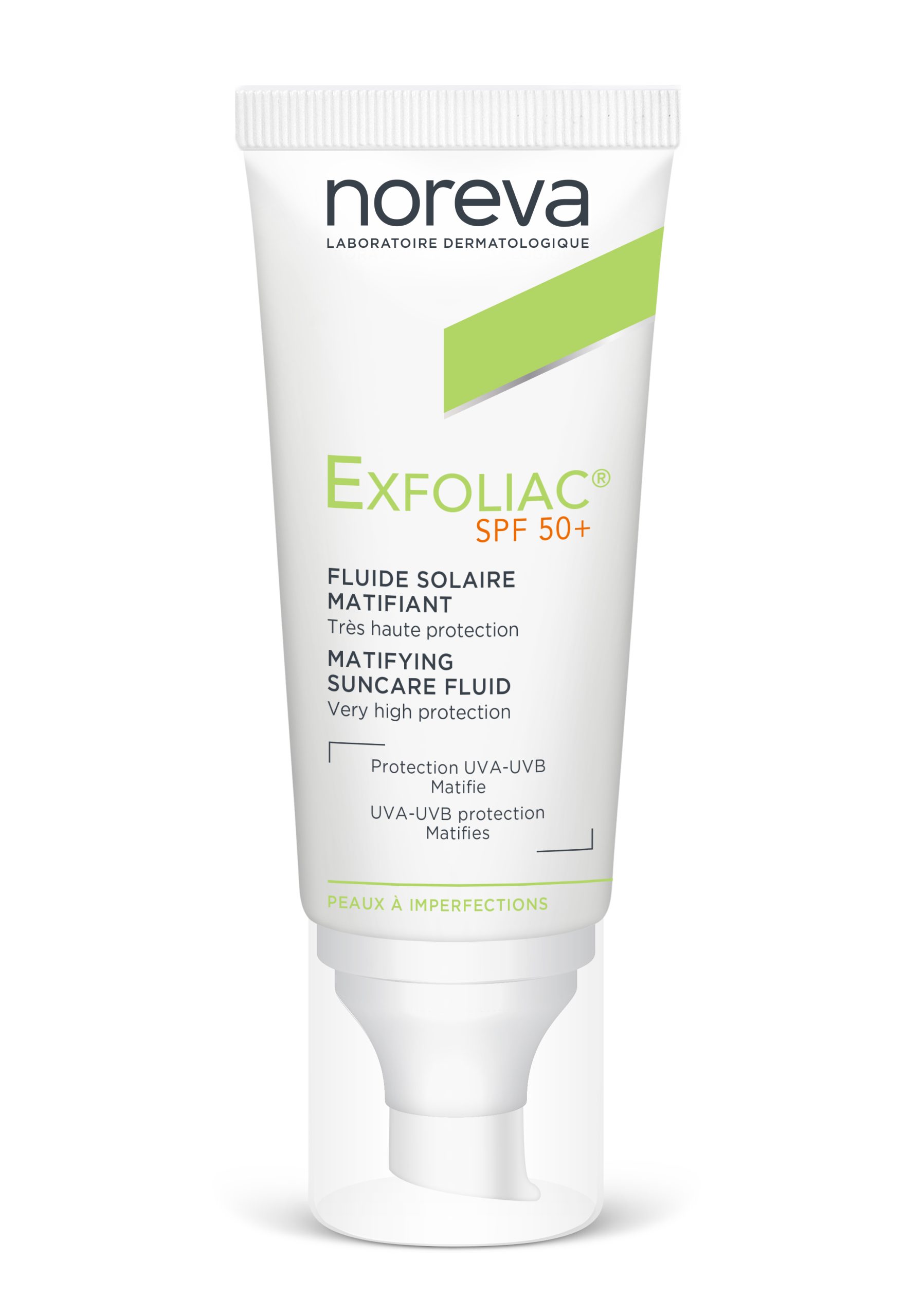 Бренд Noreva выпустил матирующую солнцезащитную эмульсию Exfoliac SPF50+